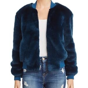 Elizabeth & James - Ellington Faux-Fur Bomber Jacket - Small